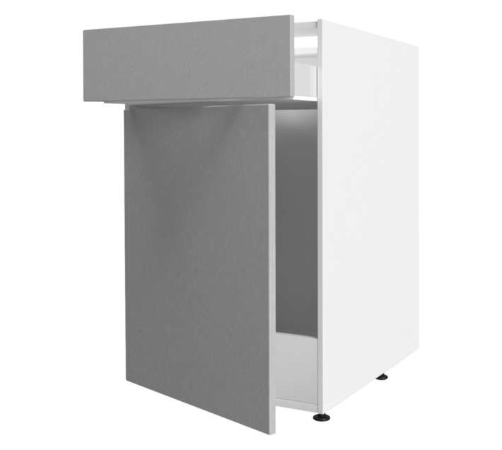 Home and Kitchen Base Unit 1 Drawer Wrap Cabinet - Stone Grey (450mm)