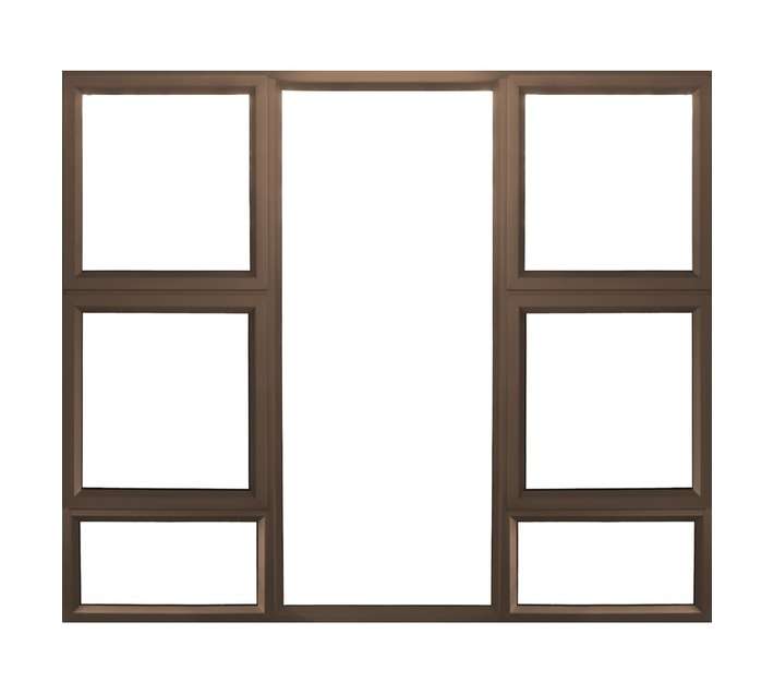 Kenzo 28mm S/Fix Aluminium Window - Bronze (1800 x 1200mm)