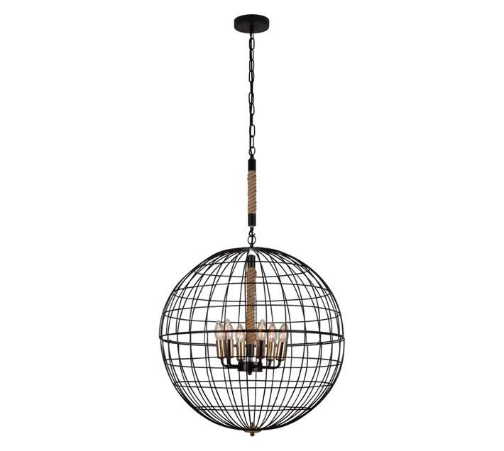Eurolux CH279B Sparta Chandelier - Black (600 x 950mm)