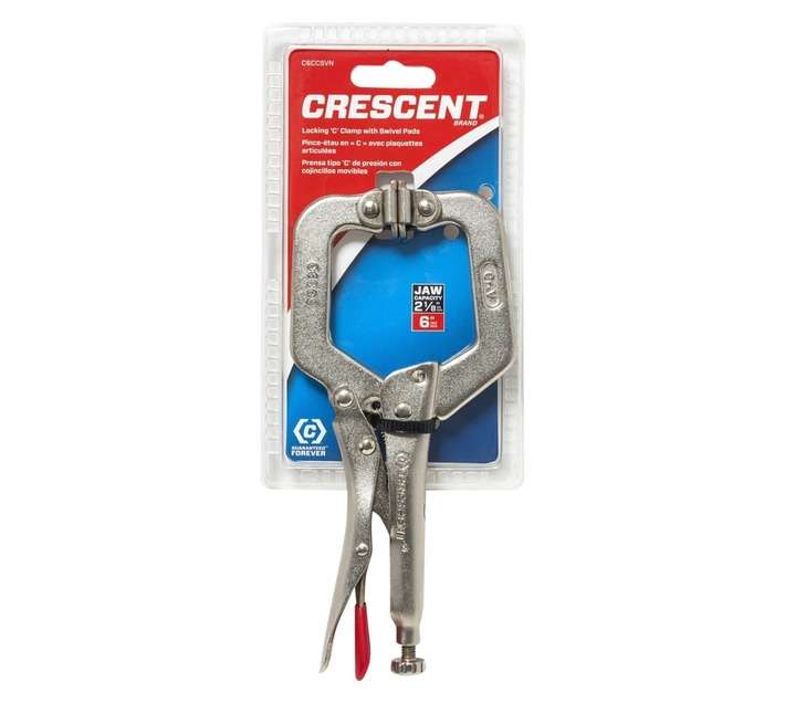 Crescent C Clamp with Swivel Pads (152mm)