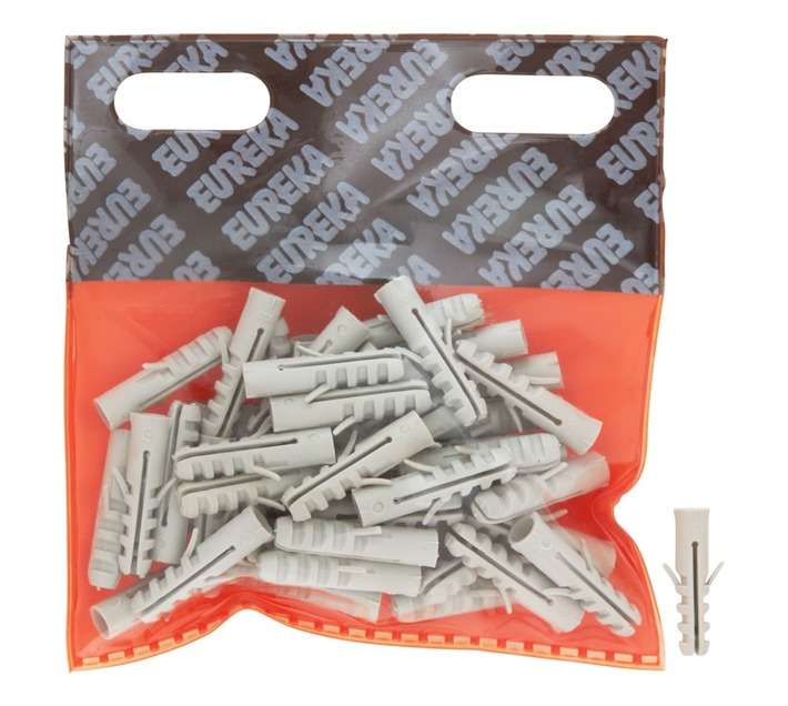 Eureka 3I30 7 x 30mm Wall Plug - Grey (50 Pack)