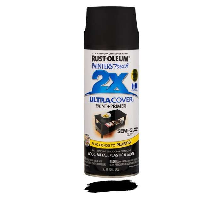 Rust-Oleum Spray Paint Touch 2X Ultra Cover - Semi-Gloss Black (340g)