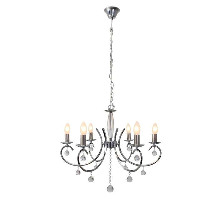 Eurolux CH36CH Country 6 Light Chandelier - Chrome