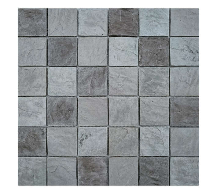 Earthstone Stone Naples Slate Mosaic Tile - Grey (300 x 300mm)