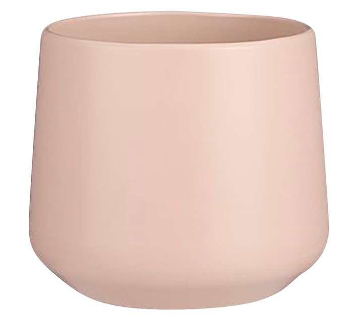 Round Amber Plant Pot - Matt Pink (210 x 180mm)