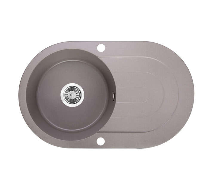 Laveo Dafne 1 Bowl Sink with Drainer - Grey (780 x 470 x 190mm)