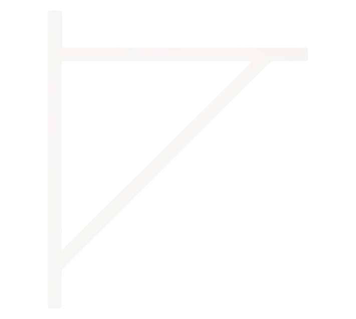 Shelfmate Pine Tria Bracket - White (300 x 276 x 16mm)