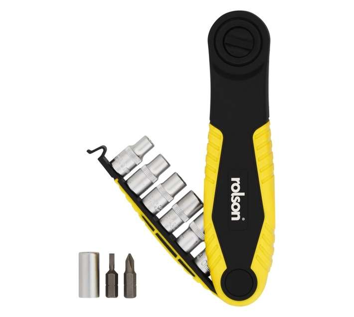 ROLSON STUBBY R/SOCKET & BIT SET 1/4 DR