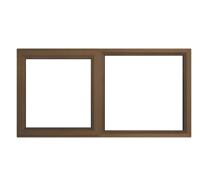 Kenzo KPT126RB 28mm RH LH Fix Aluminium Window - Bronze (1200 x 600mm)