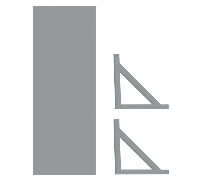 Shelfmate Bracket and Shelf Set - Grey (450 x 200 x 18mm)