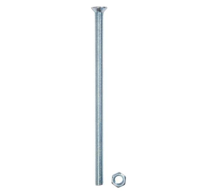 BP-MSKSN5100-10 10 x Steel Machine Screws and Nuts (5 x 100mm)