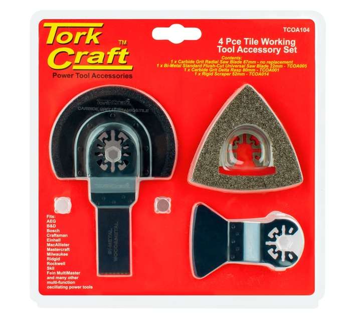 Tork Craft Quick Change Oscillating Tile Working Accessory Kit GDDC04