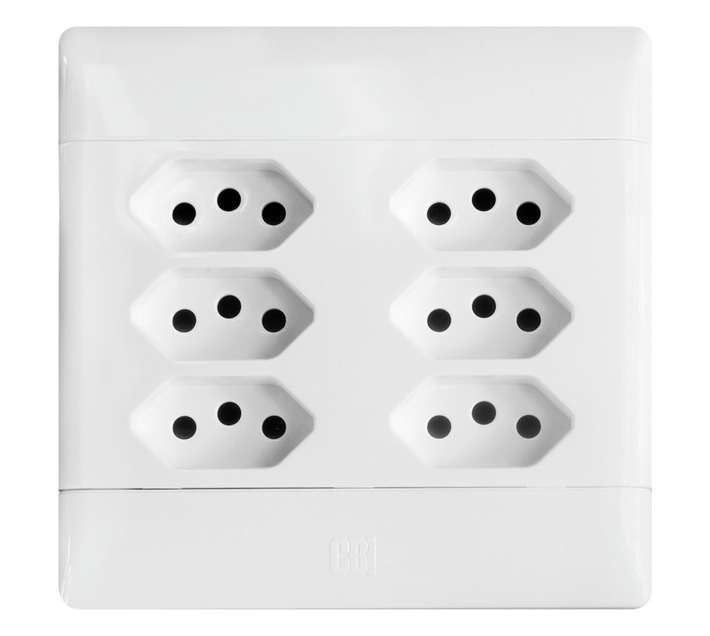 CBI 4x4 Euro Socket 6 Way - White