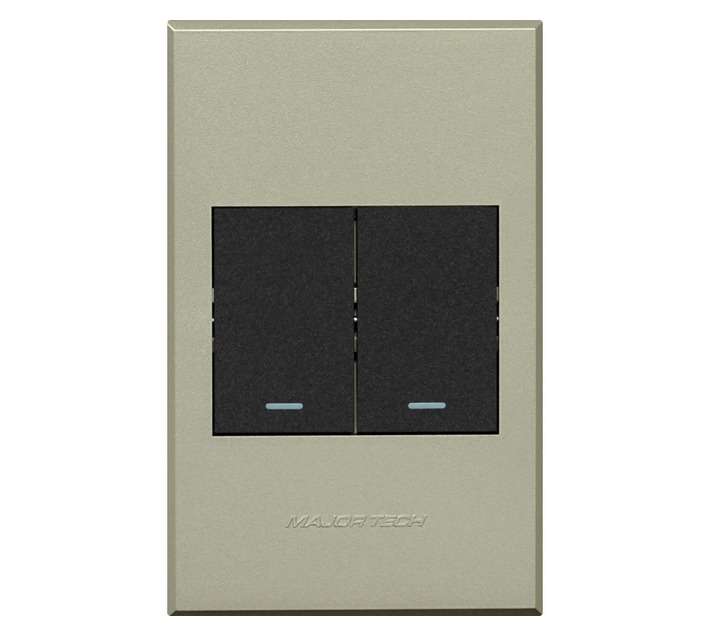 Veti 3 Series 2 Lever 2 Way Switch - Graphite/Titanium (100 x 50mm)