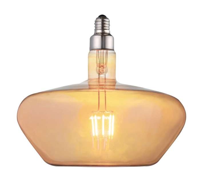 Design House Large E27 Bell LED Bulb - Clear/Amber (8W)