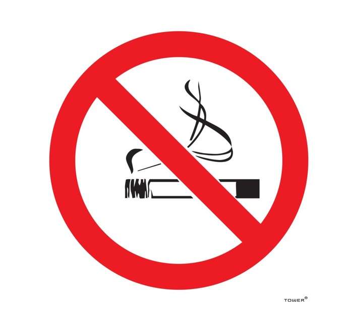 Tower No Smoking Sign (150 x 150mm)