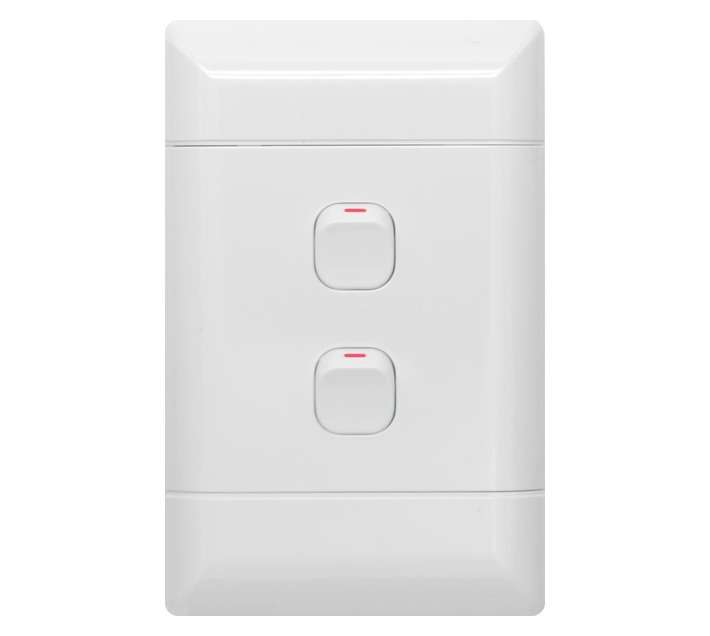 NEU 2 Lever 1 Way Switch - White