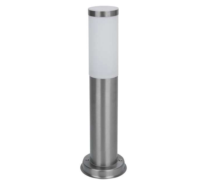 Radiant Slate Plain Bollard Outdoor Light - Stainless Steel (60W)