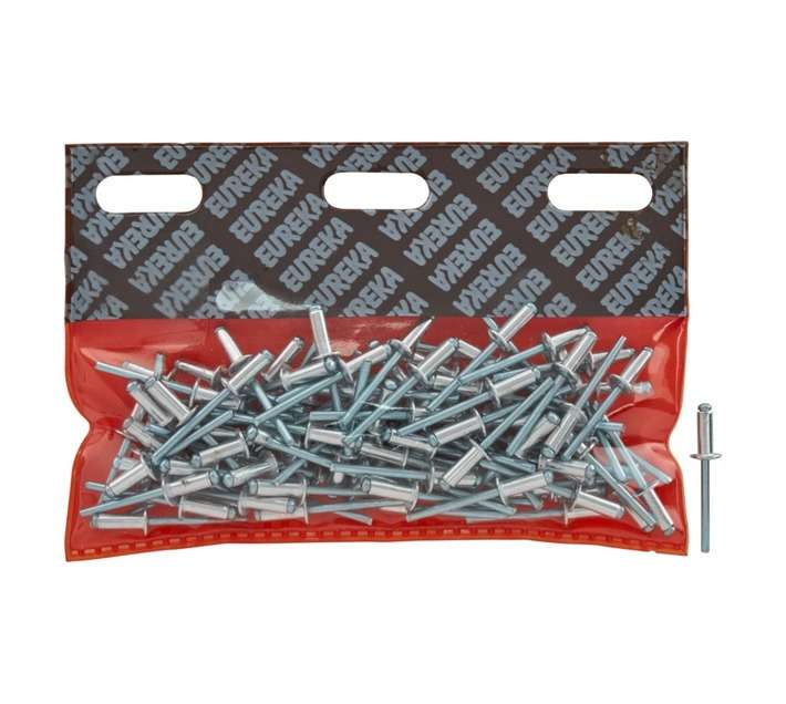 Eureka 10 x Aluminium Open Blind Rivets (4.8 x 12mm)