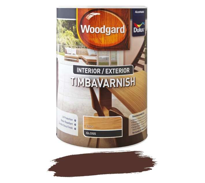 Woodgard Interior/Exterior Timba varnish (Water Based) - Dark Oak (5L)