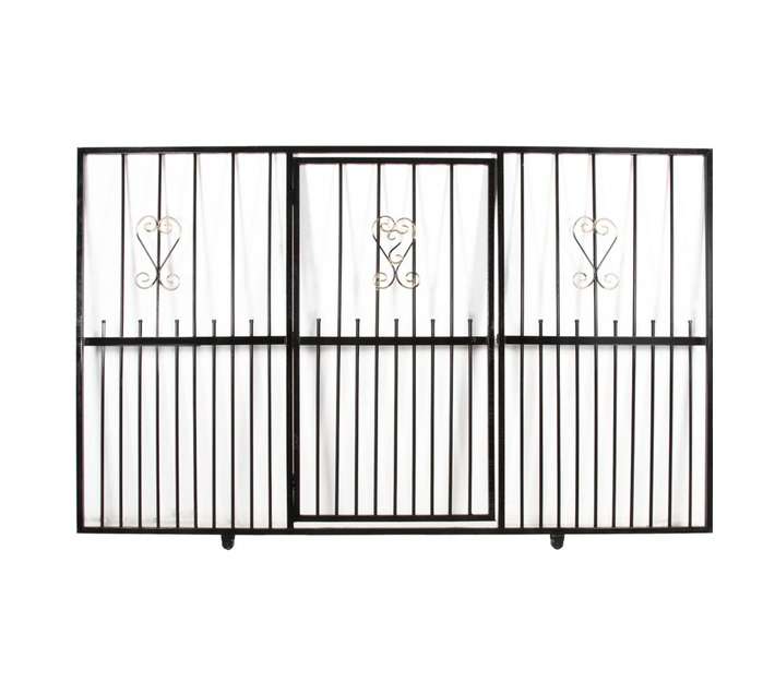 Awesome Steel Value Sliding Gate with Built in Entrance - Black (1800 x 3000mm)