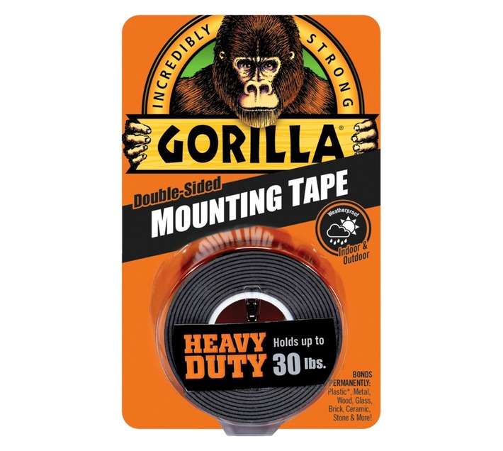 Gorilla Heavy Duty Mounting Tape - Black (1520 x 25.4mm)