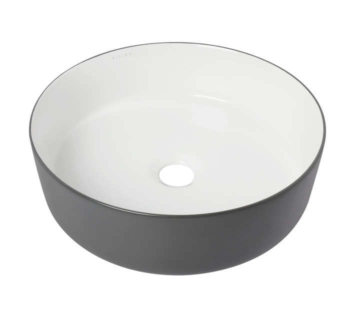 Bijiou Senseulle Round Freestanding Basin - Onyx Grey (360 x 360 x 120mm)