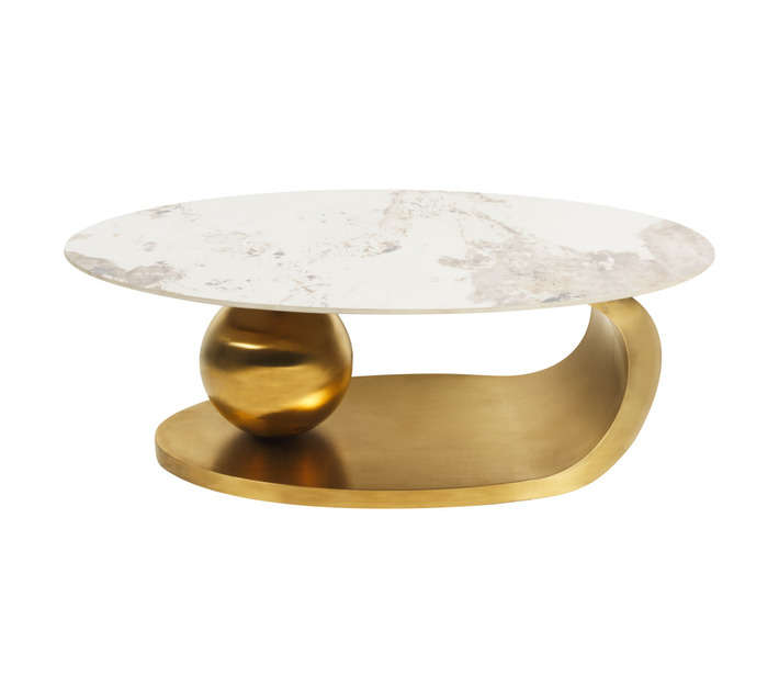 KC FURN COFFEE TABLE MARBLE SPHERIC
