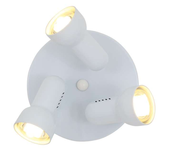 Eurolux S315W R63 Turbo 3 Light Plate Spotlight - White