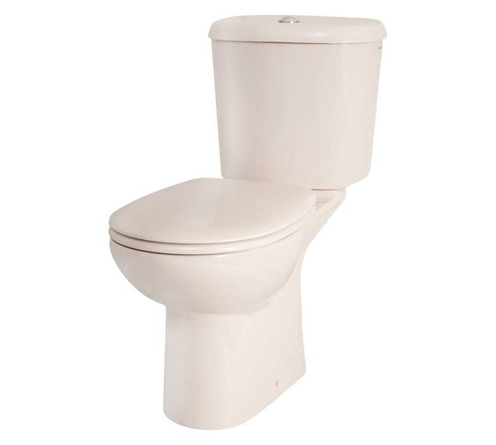 Lecico Marbella Close-Couple Dual Flush Suite with PVC Seat - White