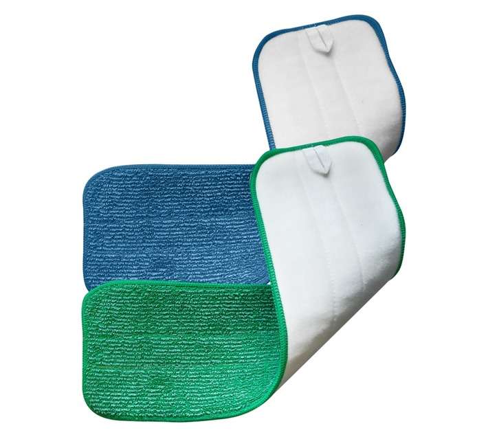 Parrot Janitorial 2 x Microfibre Floor Sweeper Mop Replacement Head - Green