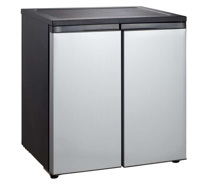 Goldair Double Door Bar Fridge Freezer Black/Silver 240L GUSS-240