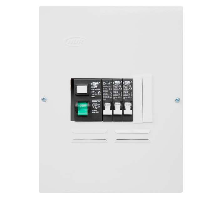 NUR Surface Mini Rail 8 Way Distribution Board