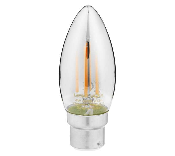 Lightworx B22 Candle LED Bulb - Smokey (4W)