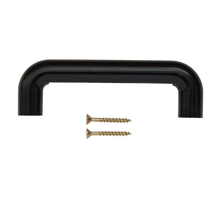 Home and Kitchen Thick Plastic D Handle - Black (96mm)