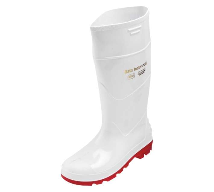 Bata Jobber Gumboot - White/Red (Size 10)