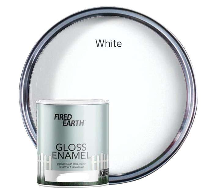 Fired Earth Gloss Enamel - White (1L)