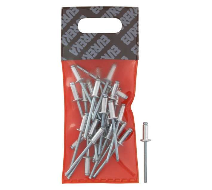 Eureka 25 x Aluminium Open Blind Rivets (4 x 10mm)