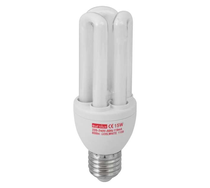 Eurolux E27 3U Compact Fluorescent - Cool White (15w)
