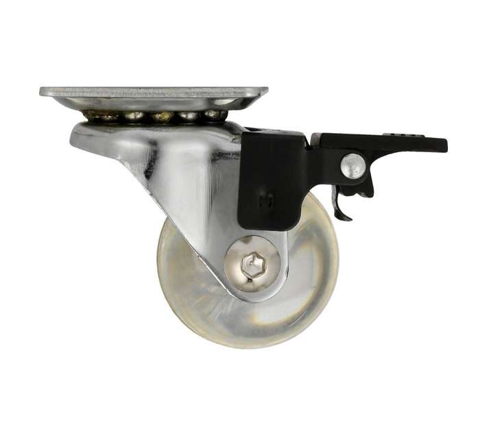 Hillaldam 870262 Transparent Plated Castor with Brake (35mm)