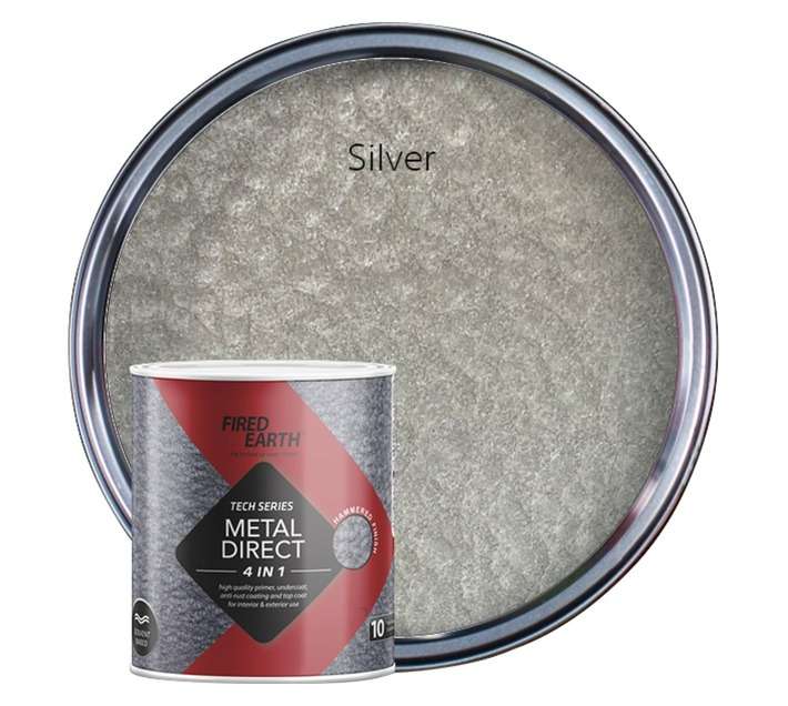 Fired Earth Metal Direct Hammered - Silver (1L)