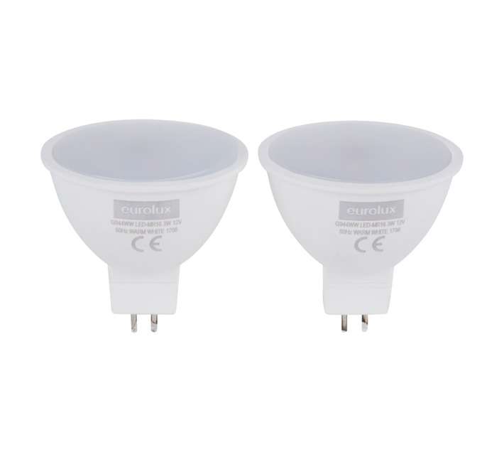 Eurolux 2 x Mr16 LED Globe - Warm White (3w)