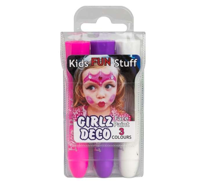Crazy Crafts 3 Piece Girls Face Paint Set