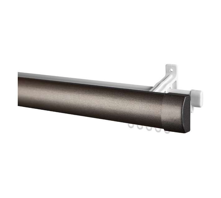 Design House 40PP25S Double 40mm Rod and Track - Metallic Silver (3000mm)