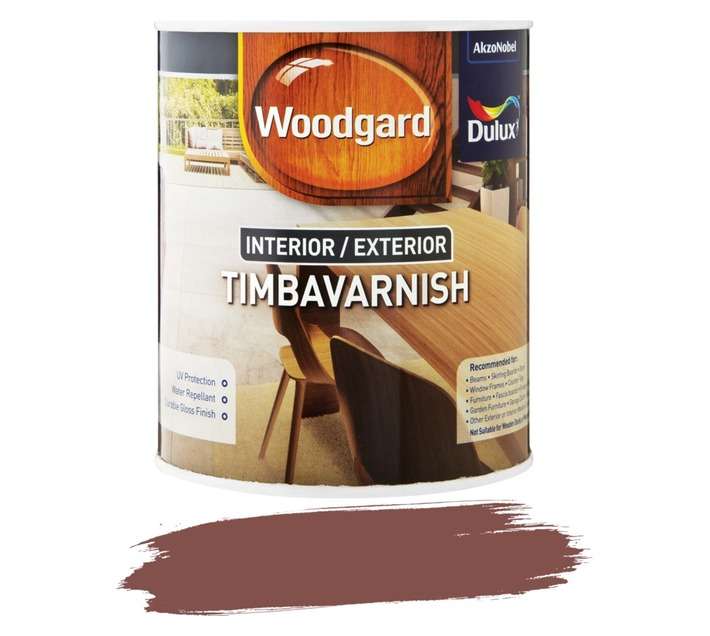 Woodgard Interior/Exterior Timba varnish (Water Based) - Mahogany (1L)