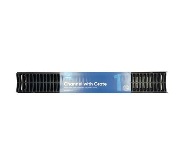 Waterform Channel and Grate - Black (1000mm)