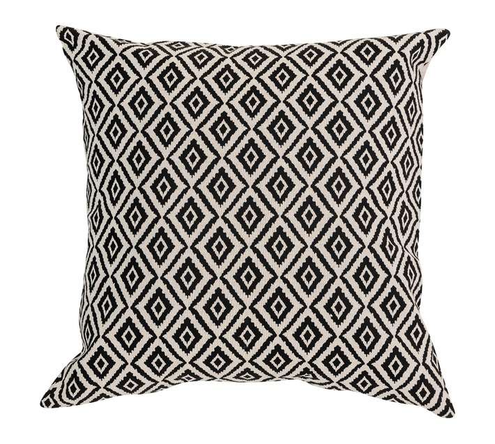 Design House Tribal Ikat Cushion - Black/Natural (600 x 600mm)