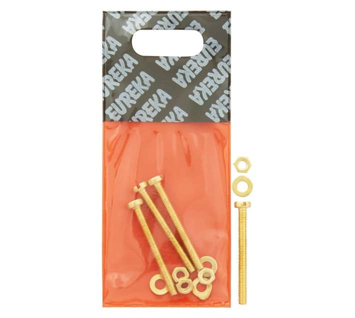 Eureka 4 x 40mm Machine Screw and Nut Solid Brass (4 Pack)