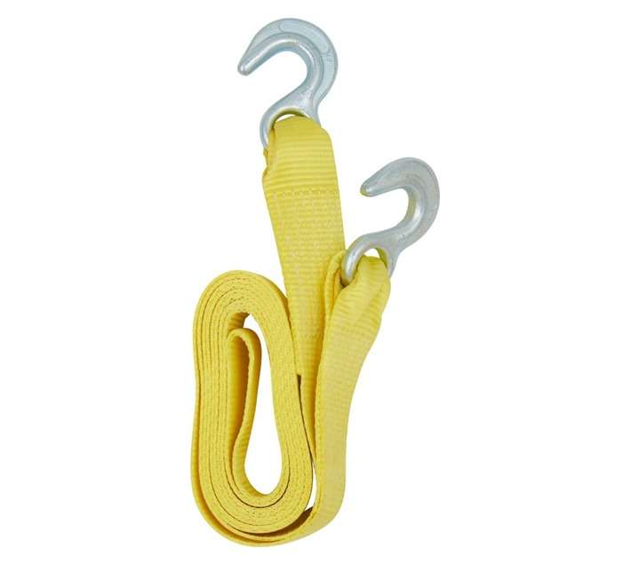 Smart Straps 2045kg Lashing Capacity Tow Strap with Hooks - Yellow (3500mm)