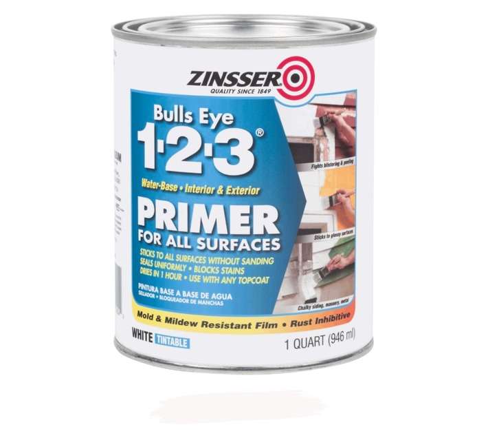 Zinsser Bulls Eye 1-2-3 Water Based Primer - White (946ml)